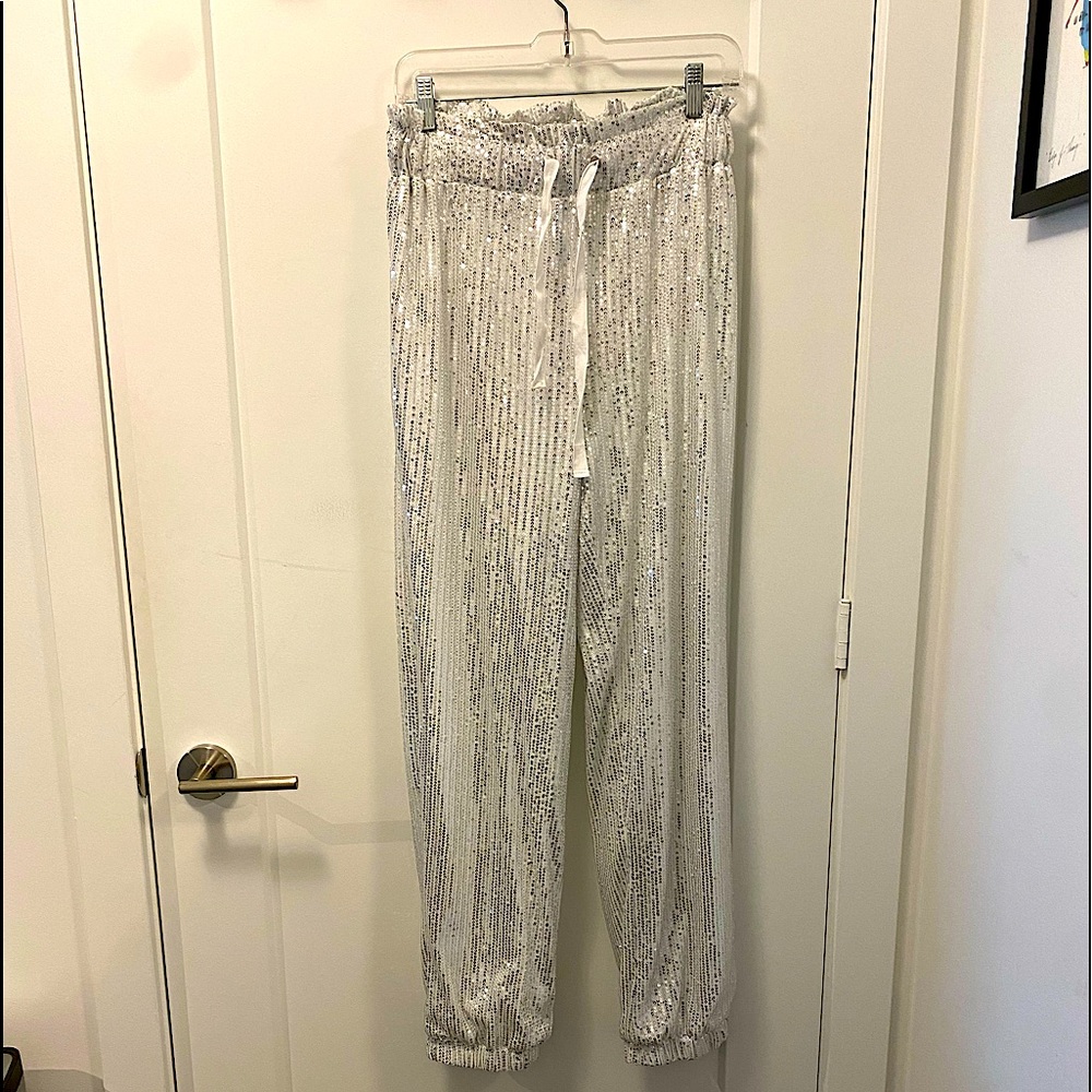 Sequined joggers -XL, but fits like a L